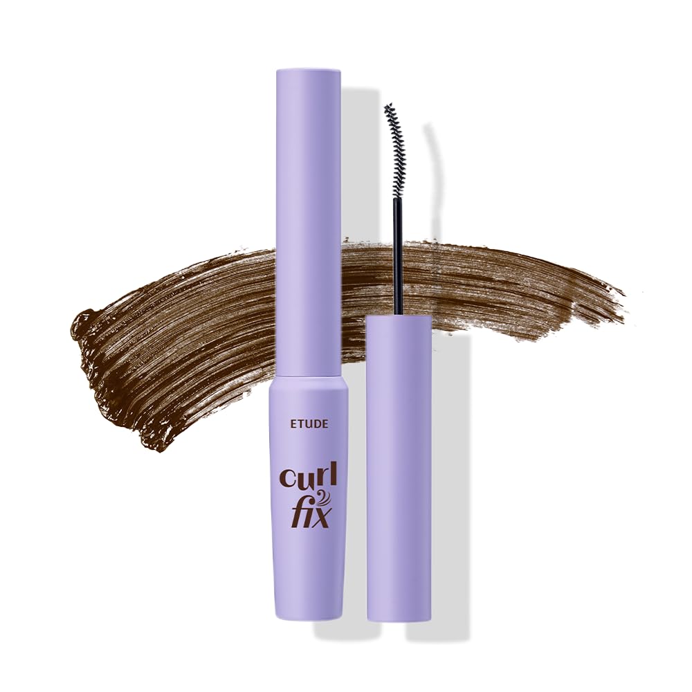 ETUDE Curl Fix Mascara Slim Brush Brown front view