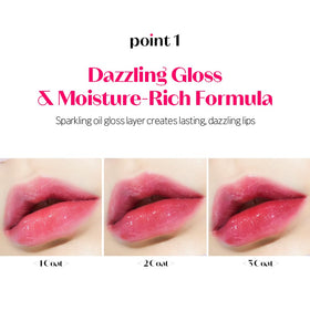 ETUDE Dear Darling Oil Tint #2 Plum Berry swatch on skin