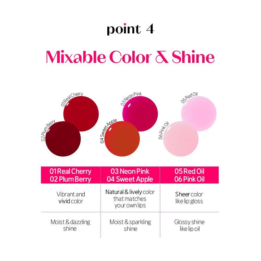 ETUDE Dear Darling Oil Tint #2 Plum Berry texture close-up