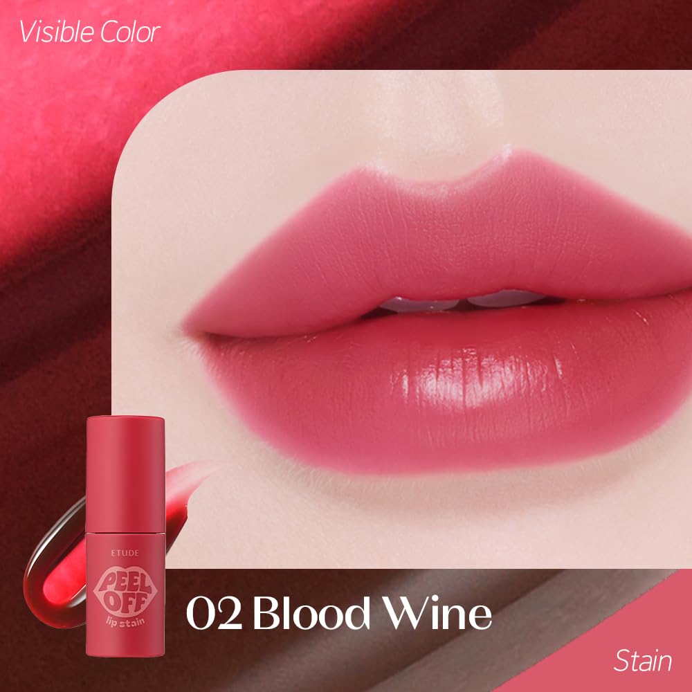 ETUDE Dear Darling Peel Off Lip Stain Blood Wine packaging