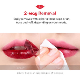 ETUDE Dear Darling Peel Off Lip Stain Cherry Crack with other lip products