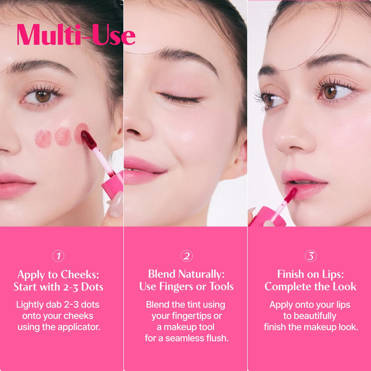 ETUDE Dear Darling Water Tint applied on lips