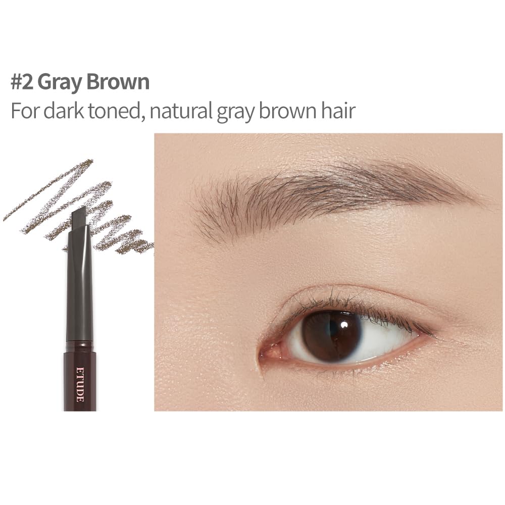 ETUDE Drawing Eye Brow Pencil Gray Brown close-up of tip