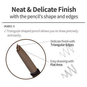 ETUDE Drawing Eye Brow Pencil Gray Brown swatch on skin