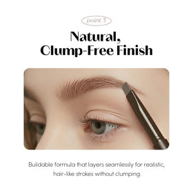 ETUDE Drawing Eye Brow Pro Ash Brown eyebrow pencil in hand