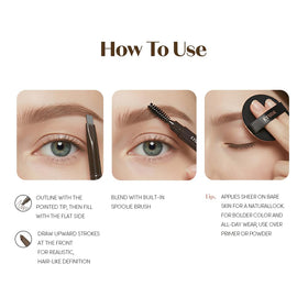 ETUDE Drawing Eye Brow Pro Ash Brown eyebrow pencil with other makeup products