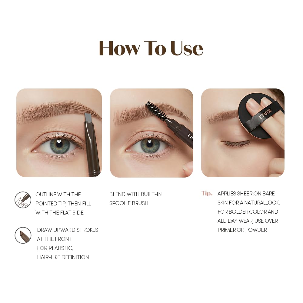 ETUDE Drawing Eye Brow Pro Dark Brown Eyebrow Pencil on vanity