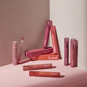 ETUDE Fixing Tint #05 Midnight Mauve with makeup accessories