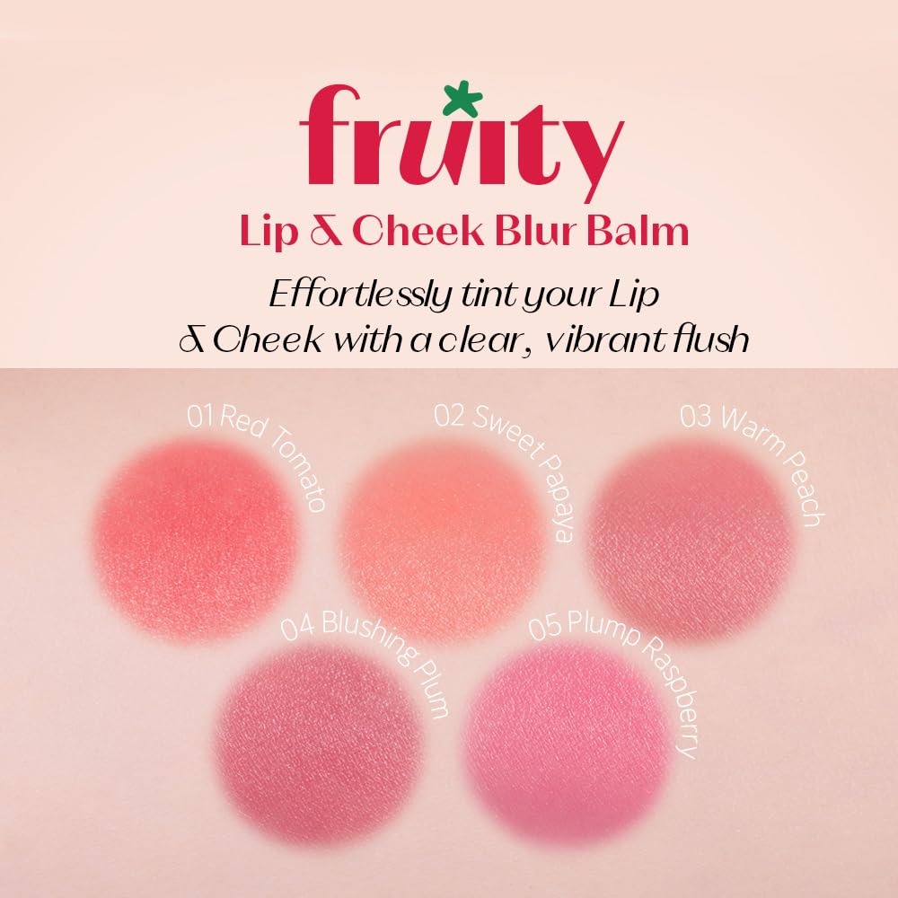 ETUDE Fruity Lip & Cheek Blur Balm in use outdoors