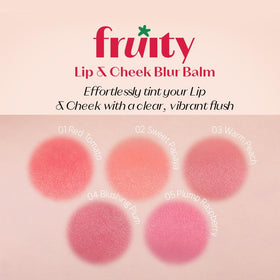 ETUDE Fruity Lip & Cheek Blur Balm in use outdoors