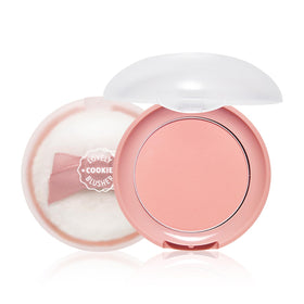 ETUDE Lovely Cookie Blusher Peach Choux Wafers front view