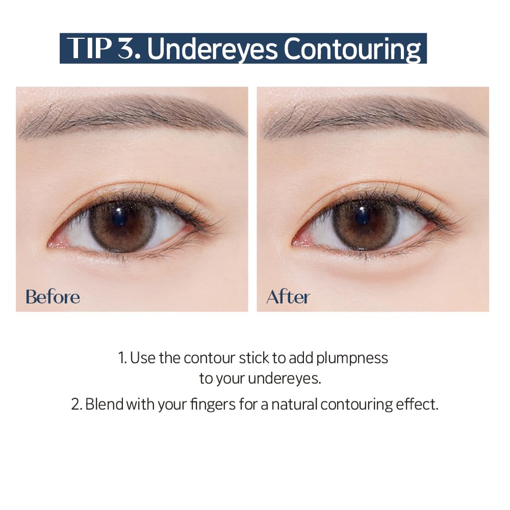 ETUDE Reborn Maker Contour Stick #Warm Shading application on face