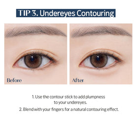 ETUDE Reborn Maker Contour Stick #Warm Shading application on face