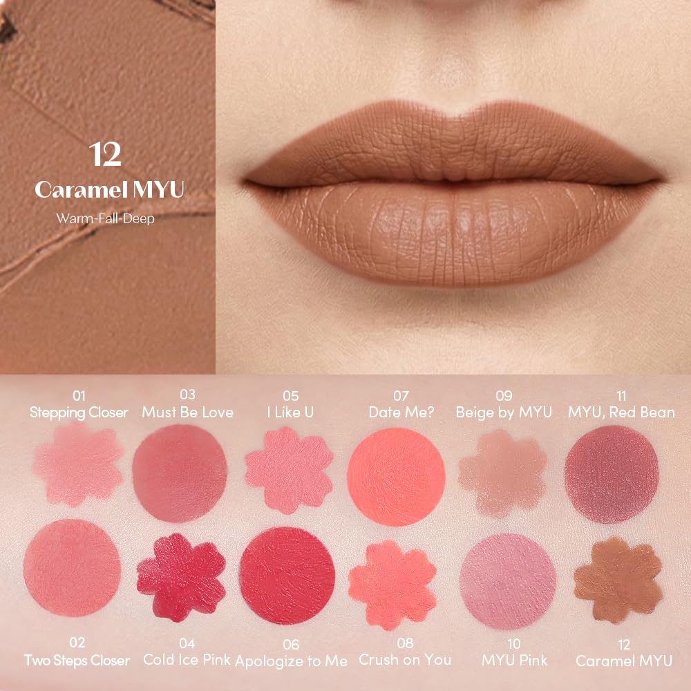 ETUDE Soft Fixing Lip Tint Caramel MYU texture close-up