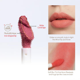 ETUDE Soft Fixing Lip Tint Must Be Love on model's lips
