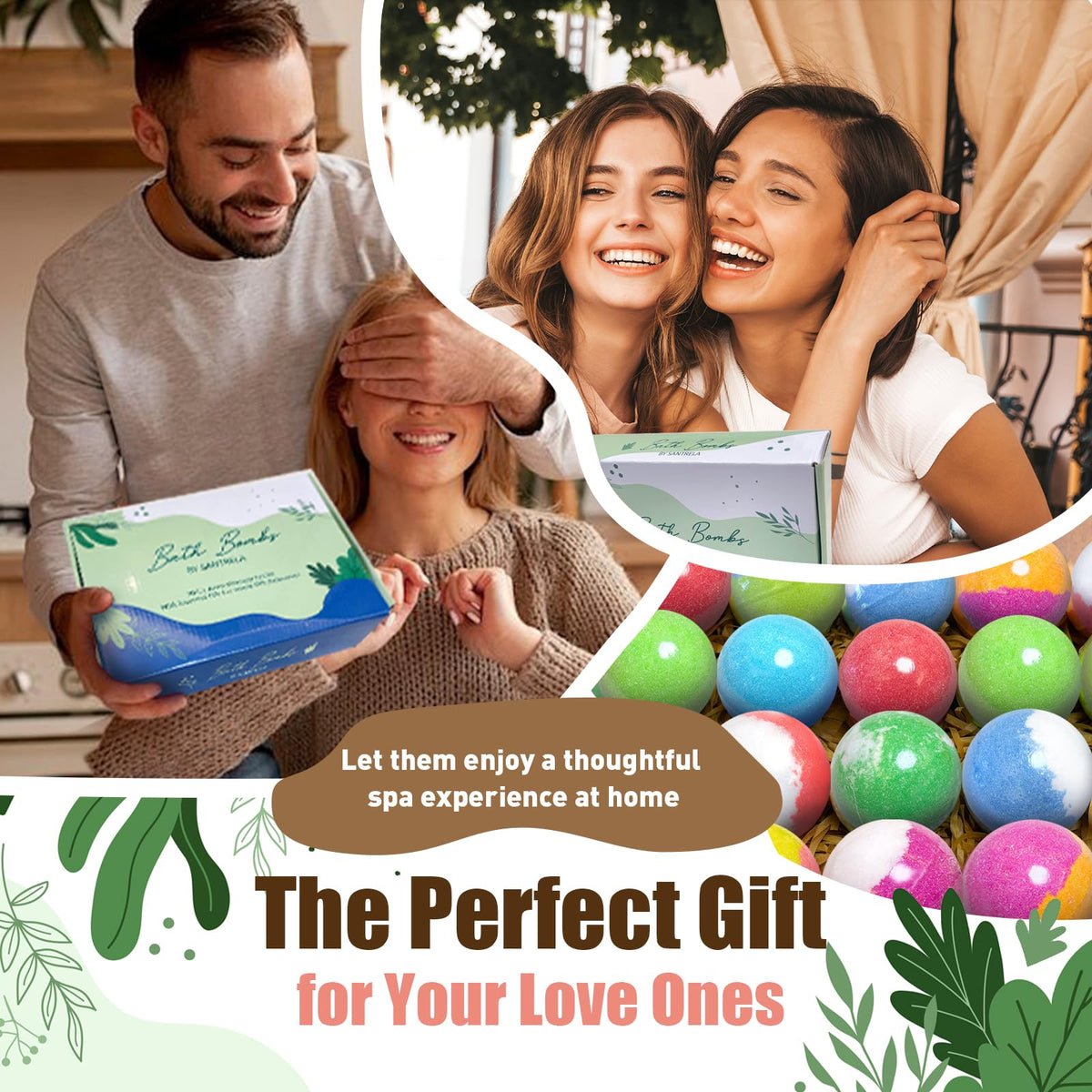 Eucalyptus bath bomb from Santrela with essential oils