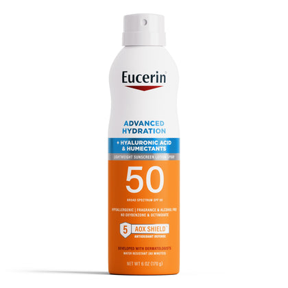 Eucerin Advanced Hydration Sunscreen Spray SPF 50 front view