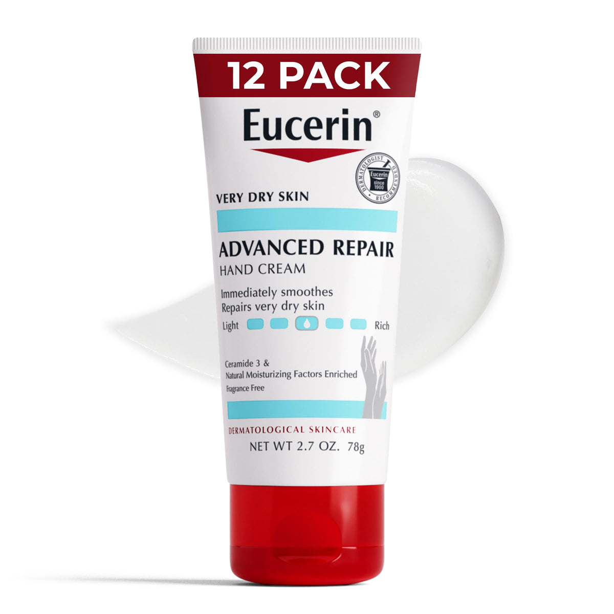 Eucerin Advanced Repair Hand Cream 12 x 2.7 OZ pack front view