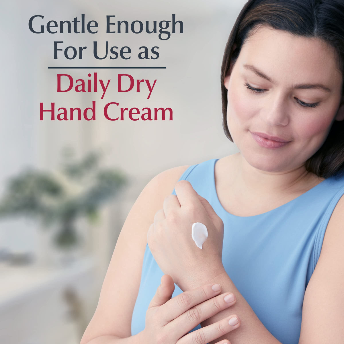 Eucerin Advanced Repair Hand Cream being applied to hands