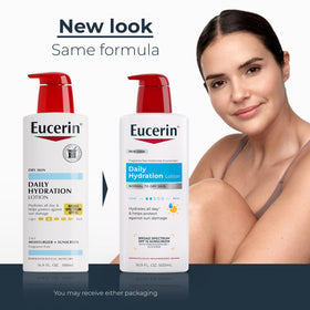 Eucerin Daily Hydration Lotion SPF 15 back view of packaging