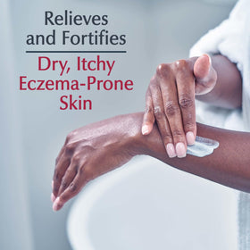 Eucerin Eczema Relief Body Cream application on hands