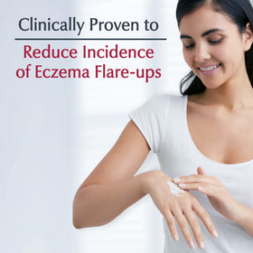 Eucerin Eczema Relief Body Cream product texture on skin