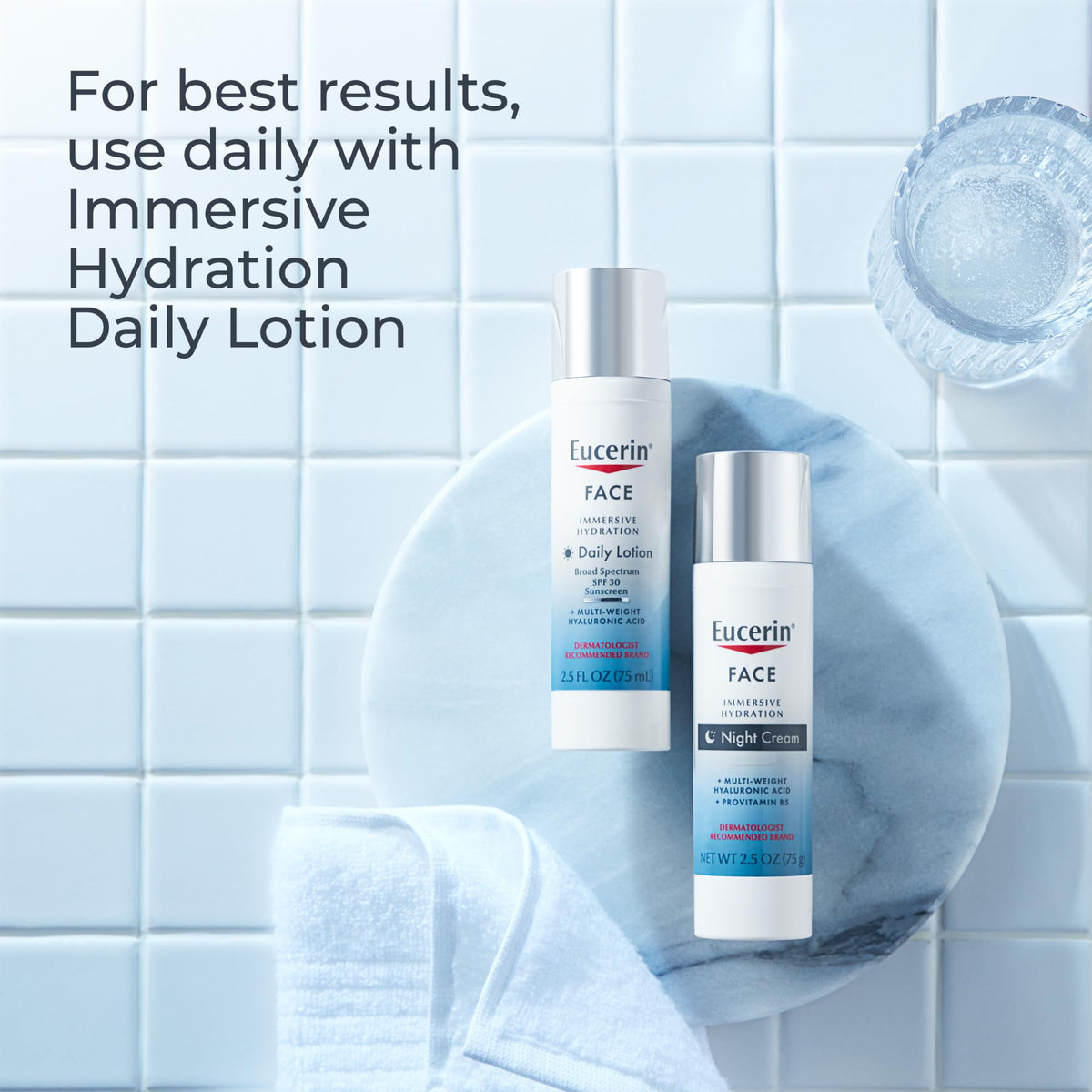 Eucerin Face Immersive Hydration Night Cream lifestyle scene