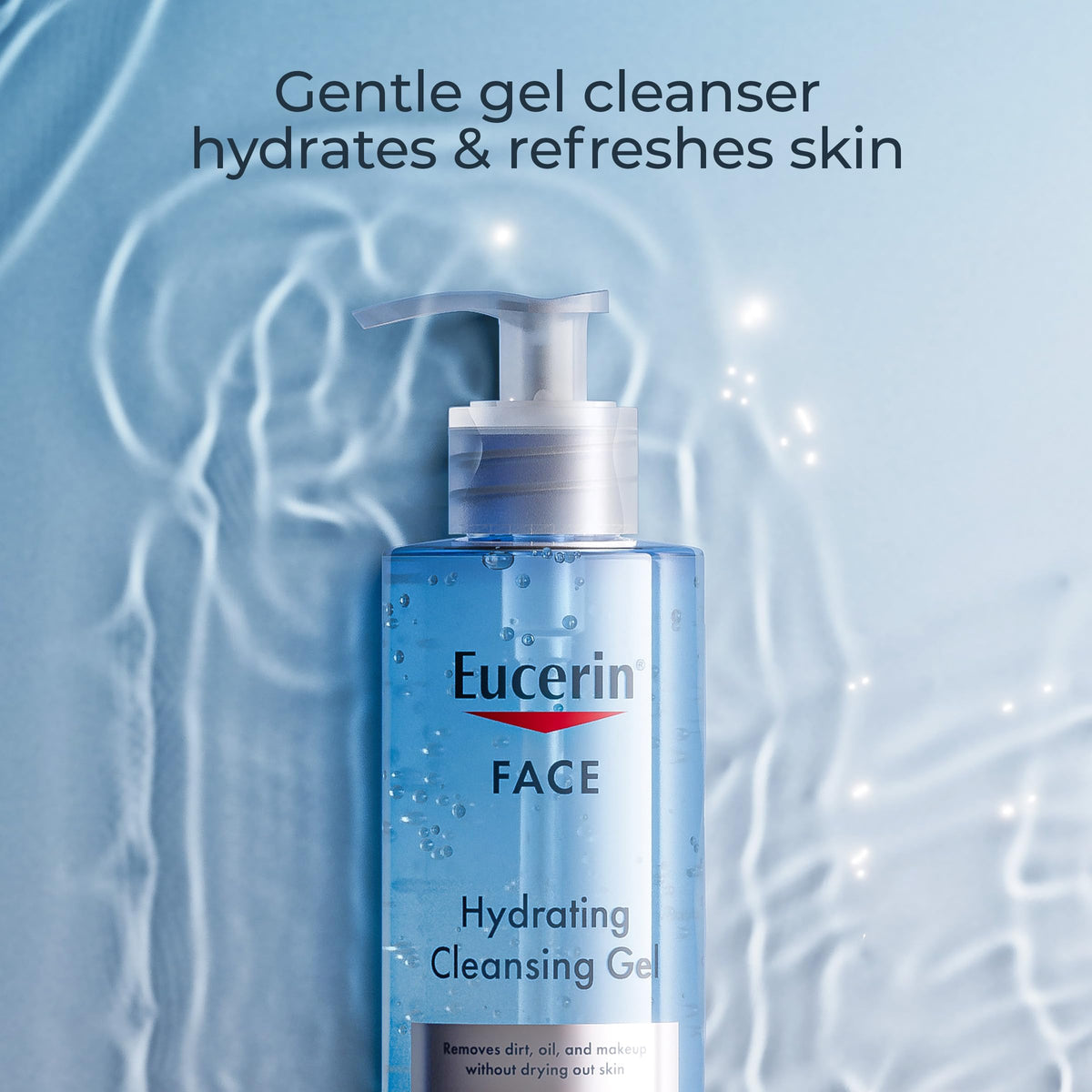 Eucerin Gentle Cleansing Gel bottle side view