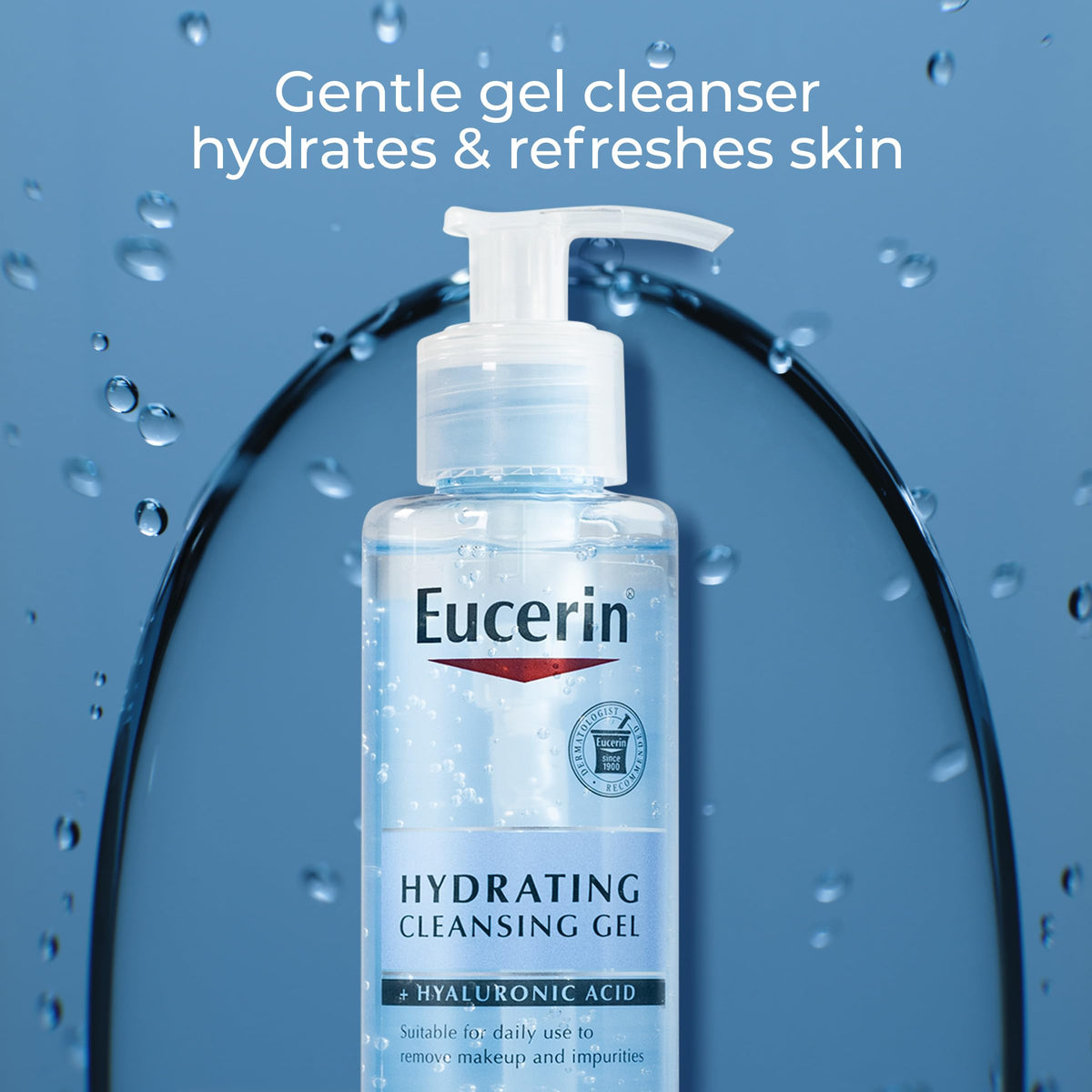 Eucerin Hydrating Cleansing Gel 6.8 FL OZ back view
