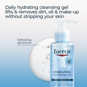 Eucerin Hydrating Cleansing Gel 6.8 FL OZ side view