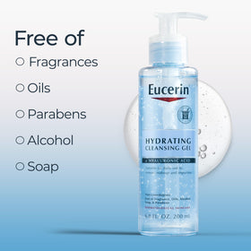Eucerin Hydrating Cleansing Gel 6.8 FL OZ with pump