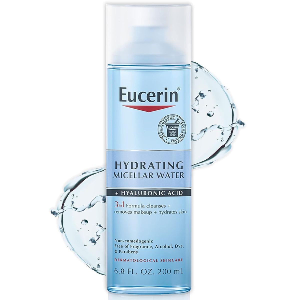 Eucerin Hydrating Micellar Water 6.8 FL OZ front view