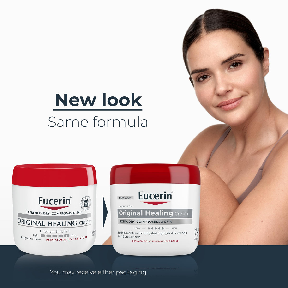 Eucerin Original Healing Cream 16 oz jar back view