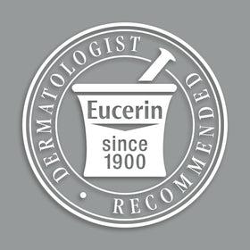 Eucerin Original Healing Lotion bottle on a bathroom counter