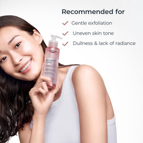 Eucerin Radiant Tone Cleansing Gel 2% AHA application on skin