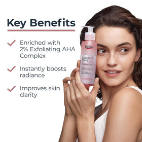 Eucerin Radiant Tone Cleansing Gel 2% AHA bottle with cap