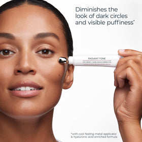 Eucerin Radiant Tone Eye Cream in bathroom setting