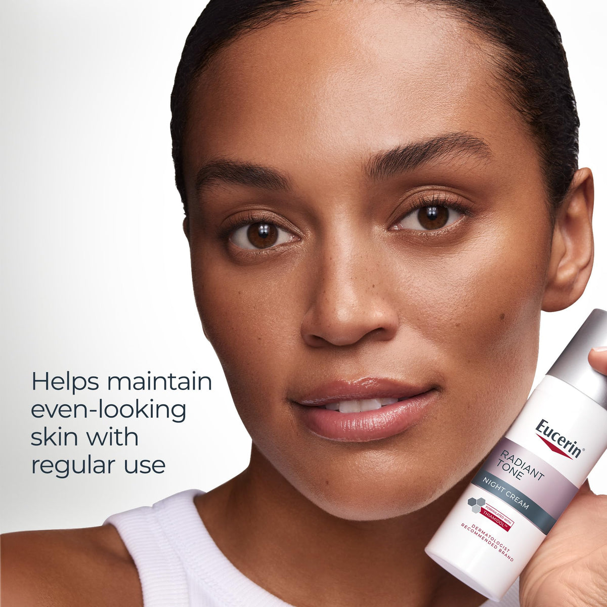 Eucerin Radiant Tone Night Cream with other skincare products