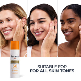 Eucerin Sun Age Defense Face Sunscreen Lotion SPF 50 in travel bag