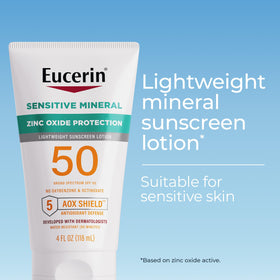 Eucerin Sun Sensitive Mineral Sunscreen Lotion SPF 50 back view