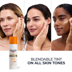 Eucerin Sun Tinted Age Defense Face Lotion SPF 50 lifestyle scene