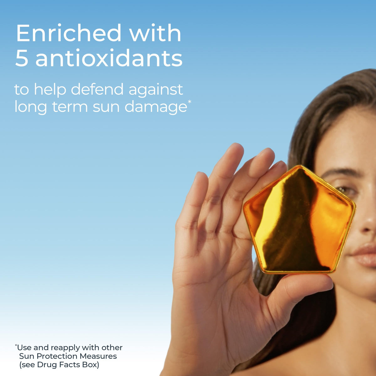 Eucerin sunscreen application on skin