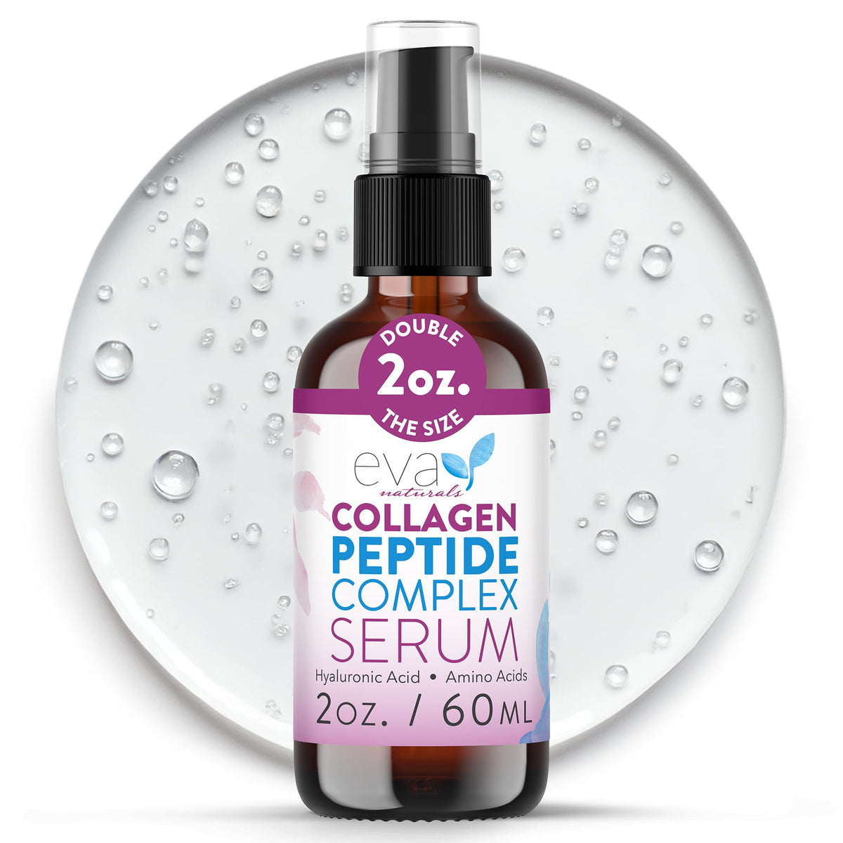 Eva Naturals Collagen Peptide Serum 2 oz front view
