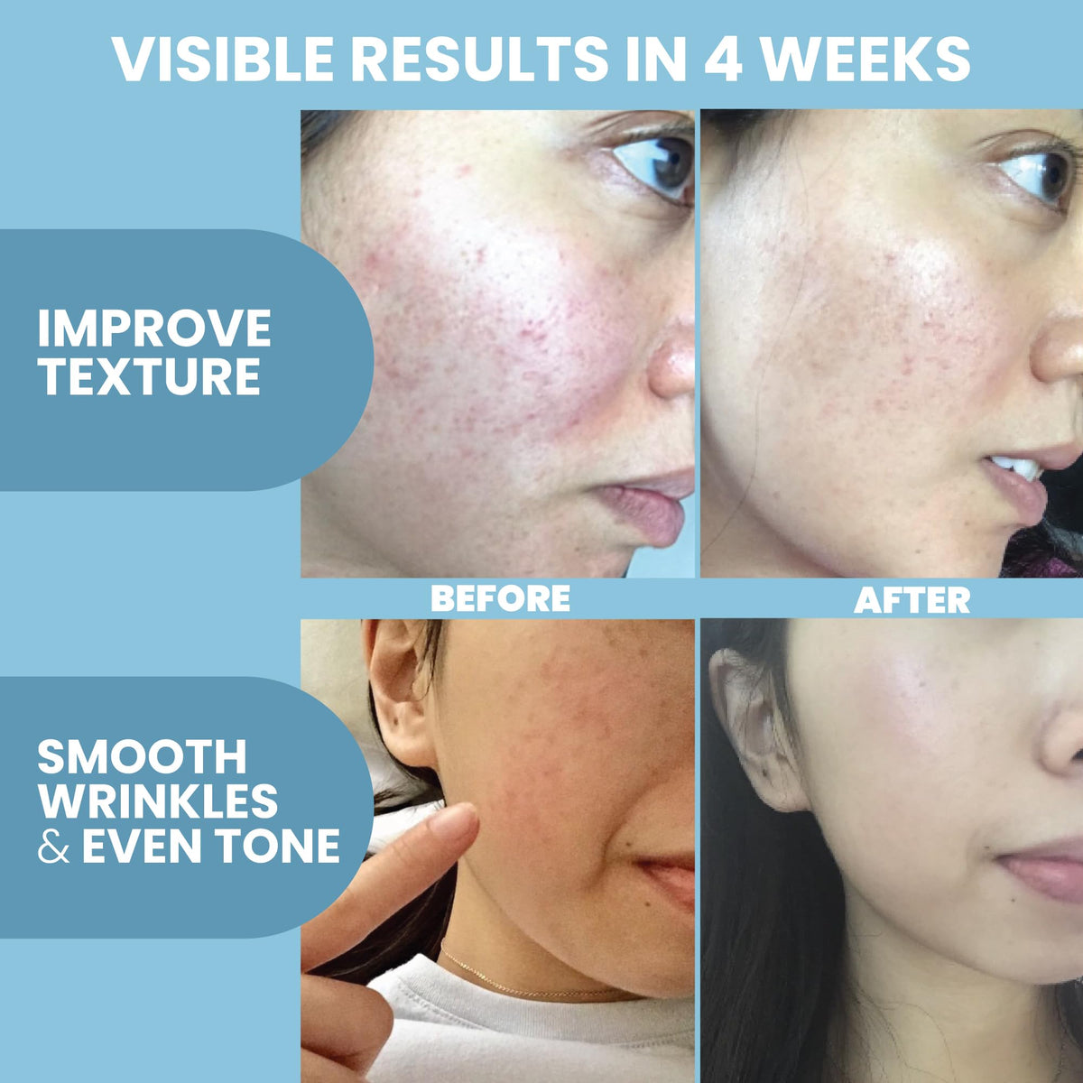 Eva Naturals Collagen Peptide Serum 2 oz side view