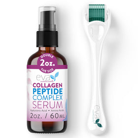 Eva Naturals Peptide Serum and Derma Roller Kit front view