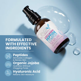 Eva Naturals Peptide Serum application on skin