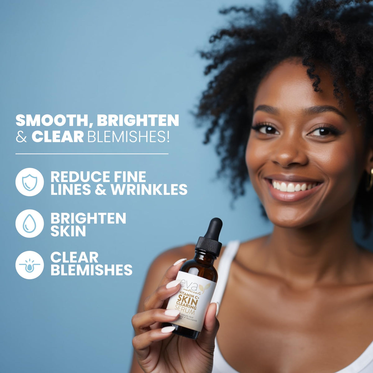 Eva Naturals Vitamin C Serum application on skin