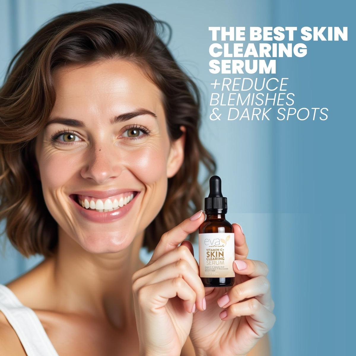 Eva Naturals Vitamin C Serum back view showing ingredients