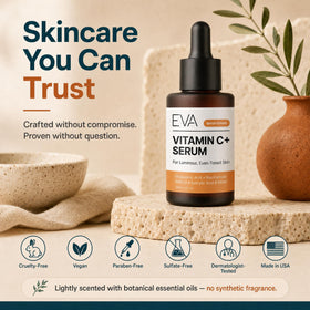 Eva Naturals Vitamin C Serum bottle with dropper