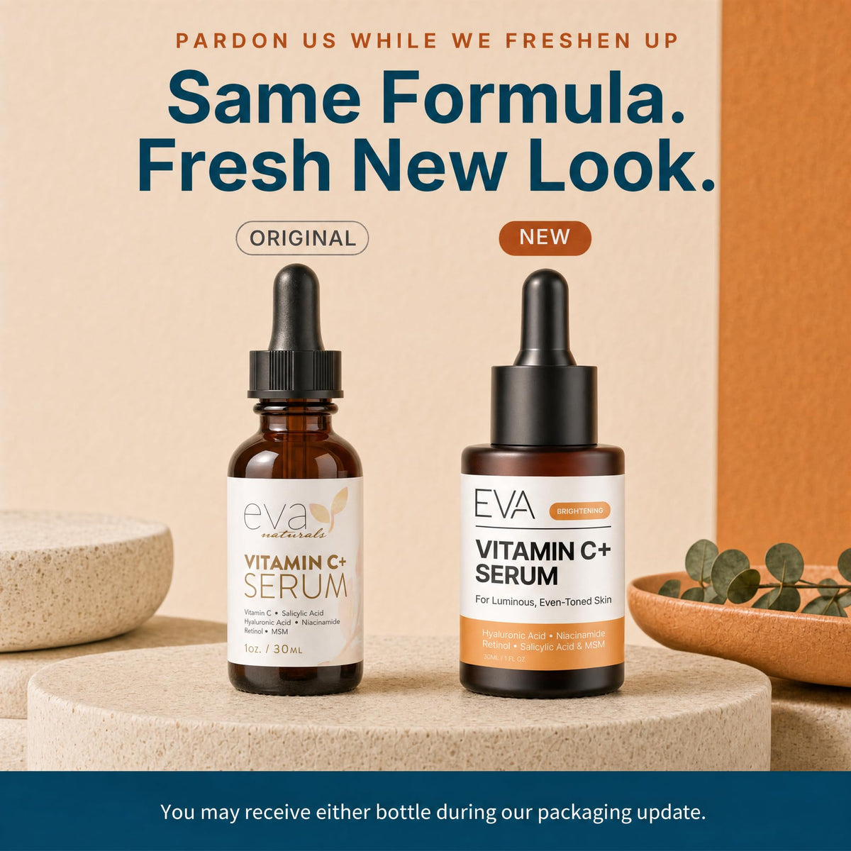 Eva Naturals Vitamin C Serum packaging side view